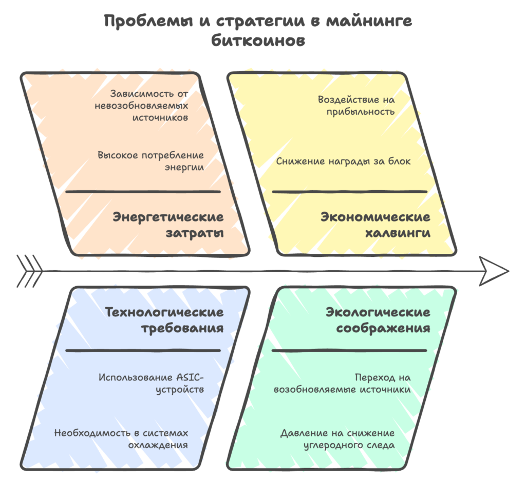 Проблемы и стратегии в майнинге биткоинов