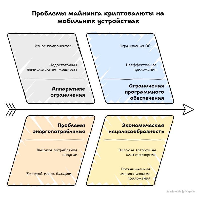 Проблемы майнинга криптовалюты на мобильных устройствах