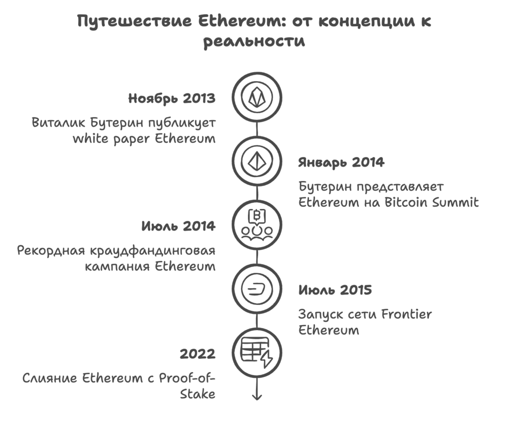 Путешествие Ethereum от концепта к реальности