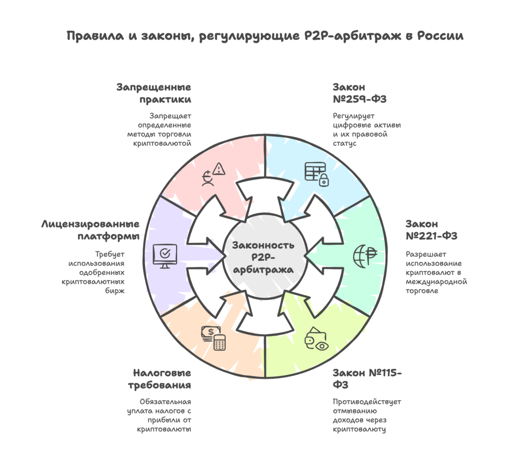Правила и законы, регулирующие p2p-арбитраж в России