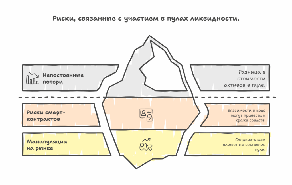 Риски участия в пуле ликвидности Uniswap