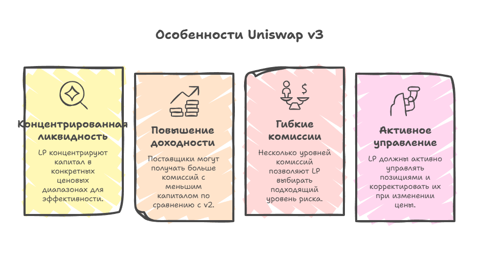 Особенности Uniswap v3
