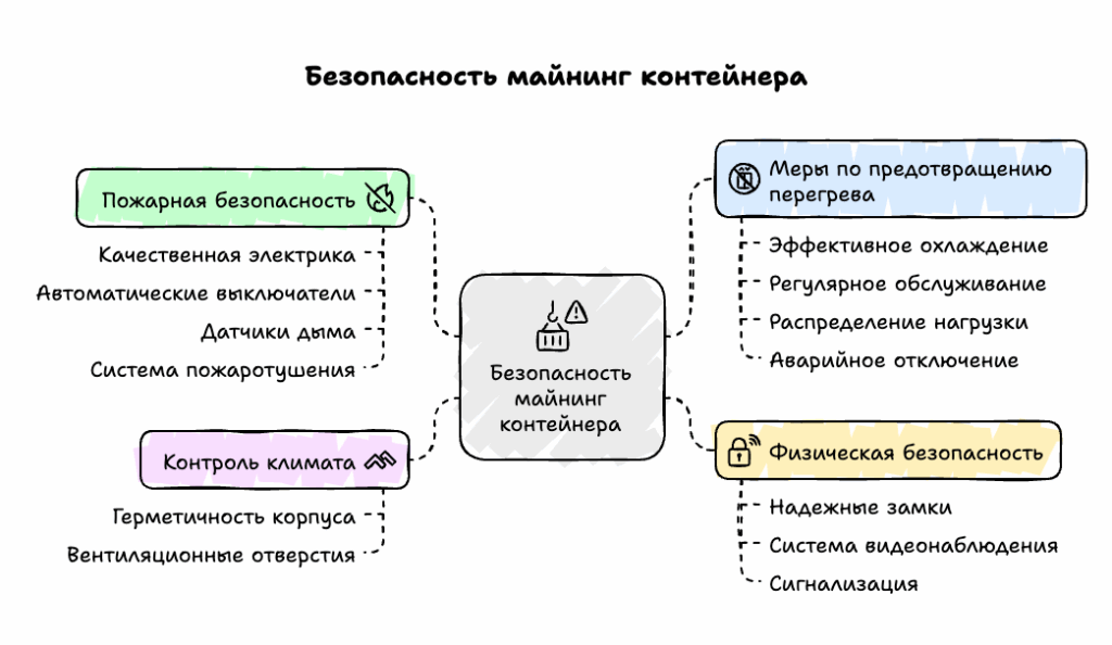 Безопасность майнинг контейнера
