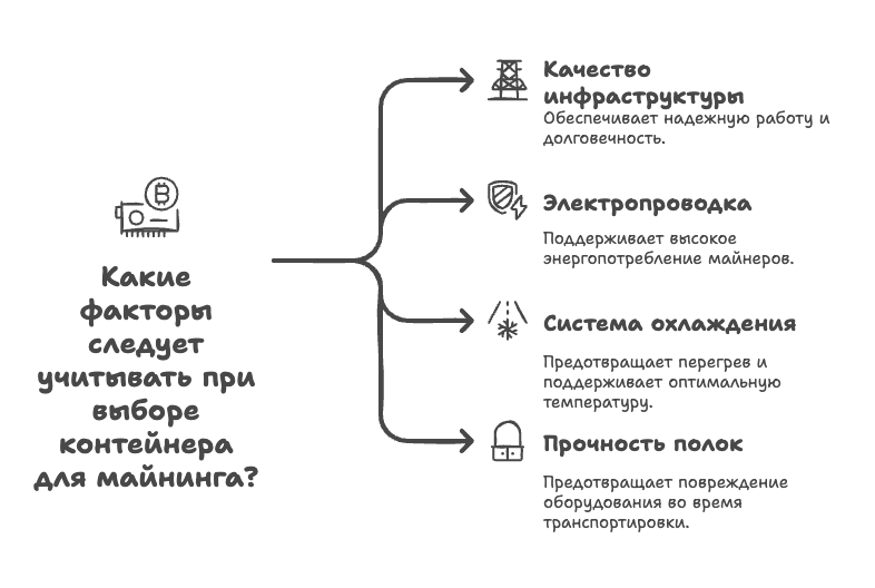 Факторы для выбора контейнера для майнинга
