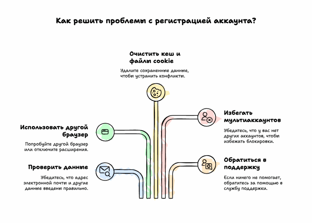 Как решить проблемы с регистрацией аккаунта