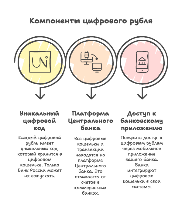 Компоненты цифрового рубля